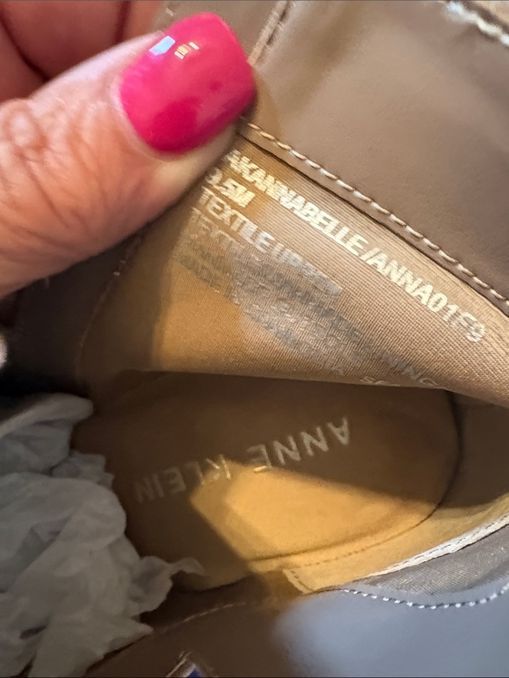 Anne Klein Taupe Suede Side Zip Ankle Booties - Picture 9 of 9